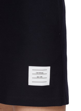  - THOM BROWNE - Contrast Waistband Cotton Mini Skirt