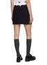 Back View - Click To Enlarge - THOM BROWNE - Contrast Waistband Cotton Mini Skirt