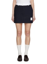 Thom Browne｜SKIRTS (BELT LOOP MINI SKIRT W/ CONTRAST WA Belt Loop Mini Skirt W/ Contrast Waistband In Tech Twill