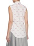 Back View - Click To Enlarge - THOM BROWNE - Sleeveless Club Collar Hector Print Cotton Blend Shirt