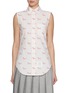 Main View - Click To Enlarge - THOM BROWNE - Sleeveless Club Collar Hector Print Cotton Blend Shirt