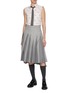 Figure View - Click To Enlarge - THOM BROWNE - Sleeveless Club Collar Hector Print Cotton Blend Shirt