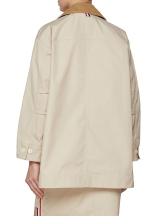 Back View - Click To Enlarge - THOM BROWNE - Corduroy Collar Short Coat