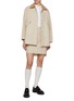 Figure View - Click To Enlarge - THOM BROWNE - Corduroy Collar Short Coat