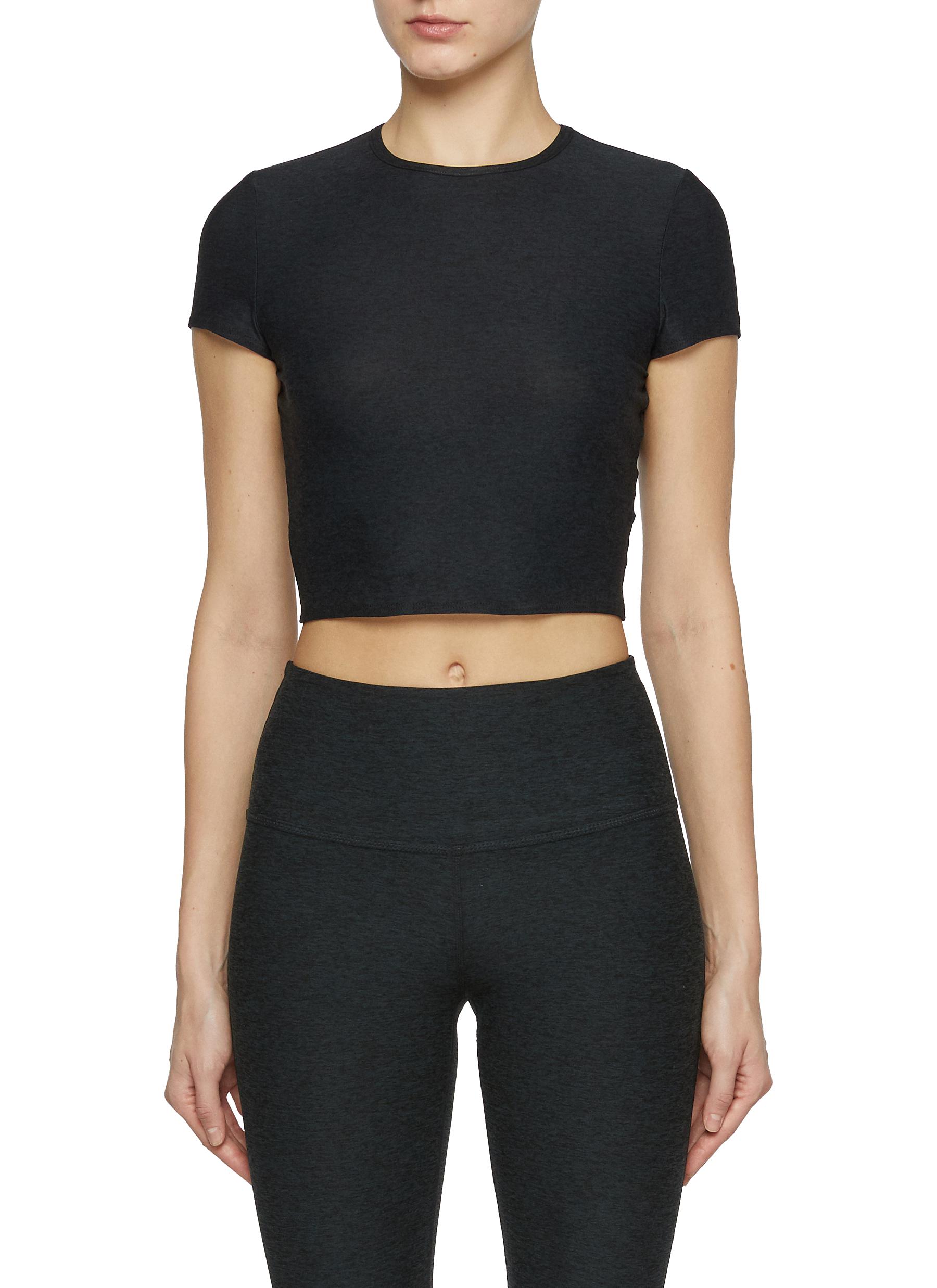 Featherwight Let Go Twist Back Cropped Tee