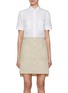 Main View - Click To Enlarge - THOM BROWNE - Two-Tone Pocket Shirt Dress