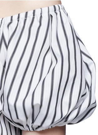 Detail View - Click To Enlarge - CAROLINE CONSTAS - 'Bardot' stripe off-shoulder dress