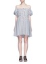 Main View - Click To Enlarge - CAROLINE CONSTAS - 'Bardot' stripe off-shoulder dress