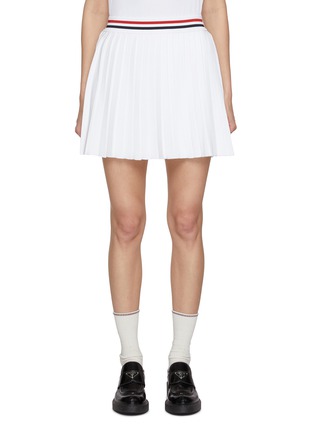 Main View - Click To Enlarge - THOM BROWNE - RWB Waistband Pleated Mini Skirt