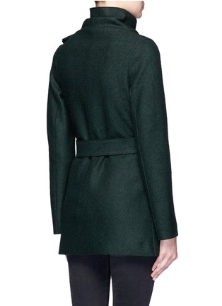 Back View - Click To Enlarge - HARRIS WHARF LONDON - Double breasted wool short coat