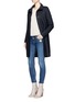 Figure View - Click To Enlarge - HARRIS WHARF LONDON - Wool cashmere blend tweed coat