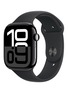 Detail View - Click To Enlarge - APPLE - Apple Watch Series 10 GPS — Jet Black Aluminium Case 46mm/Black Sport Band M/L