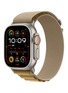 Detail View - Click To Enlarge - APPLE - Apple Watch Ultra 2 GPS + Cellular — Nautral Titanium Case 49mm/Tan Alpine Medium Loop