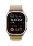 Main View - Click To Enlarge - APPLE - Apple Watch Ultra 2 GPS + Cellular — Nautral Titanium Case 49mm/Tan Alpine Medium Loop