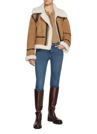 MO&CO. | Faux Fur Collar Short Jacket