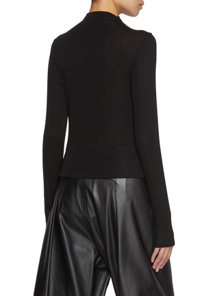 Back View - Click To Enlarge - MO&CO. - Cut Out Turtleneck Sweater