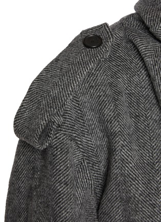  - MO&CO. - Belted Scarf Collar Coat