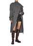 Figure View - Click To Enlarge - MO&CO. - Belted Scarf Collar Coat