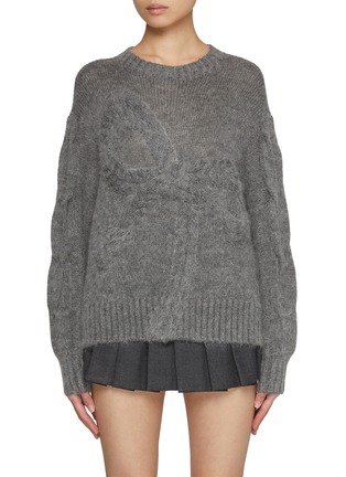 Main View - Click To Enlarge - MO&CO. - Bow Crochet Sweater