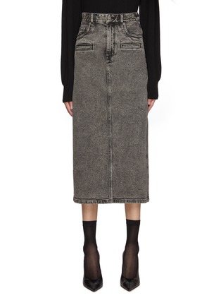 Main View - Click To Enlarge - MO&CO. - Dark Wash Denim Maxi Skirt