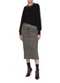 Figure View - Click To Enlarge - MO&CO. - Dark Wash Denim Maxi Skirt