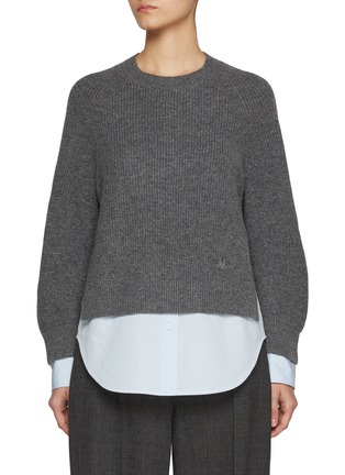 Main View - Click To Enlarge - MO&CO. - Fake Layering Wool Sweater