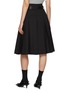 Back View - Click To Enlarge - MO&CO. - Raw Hem Belted Pleated Skirt