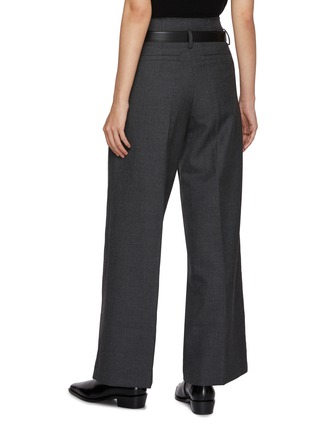 Back View - Click To Enlarge - MO&CO. - Belted Wide Straight Leg Pants