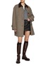 Figure View - Click To Enlarge - MO&CO. - Plaid Wool Coat