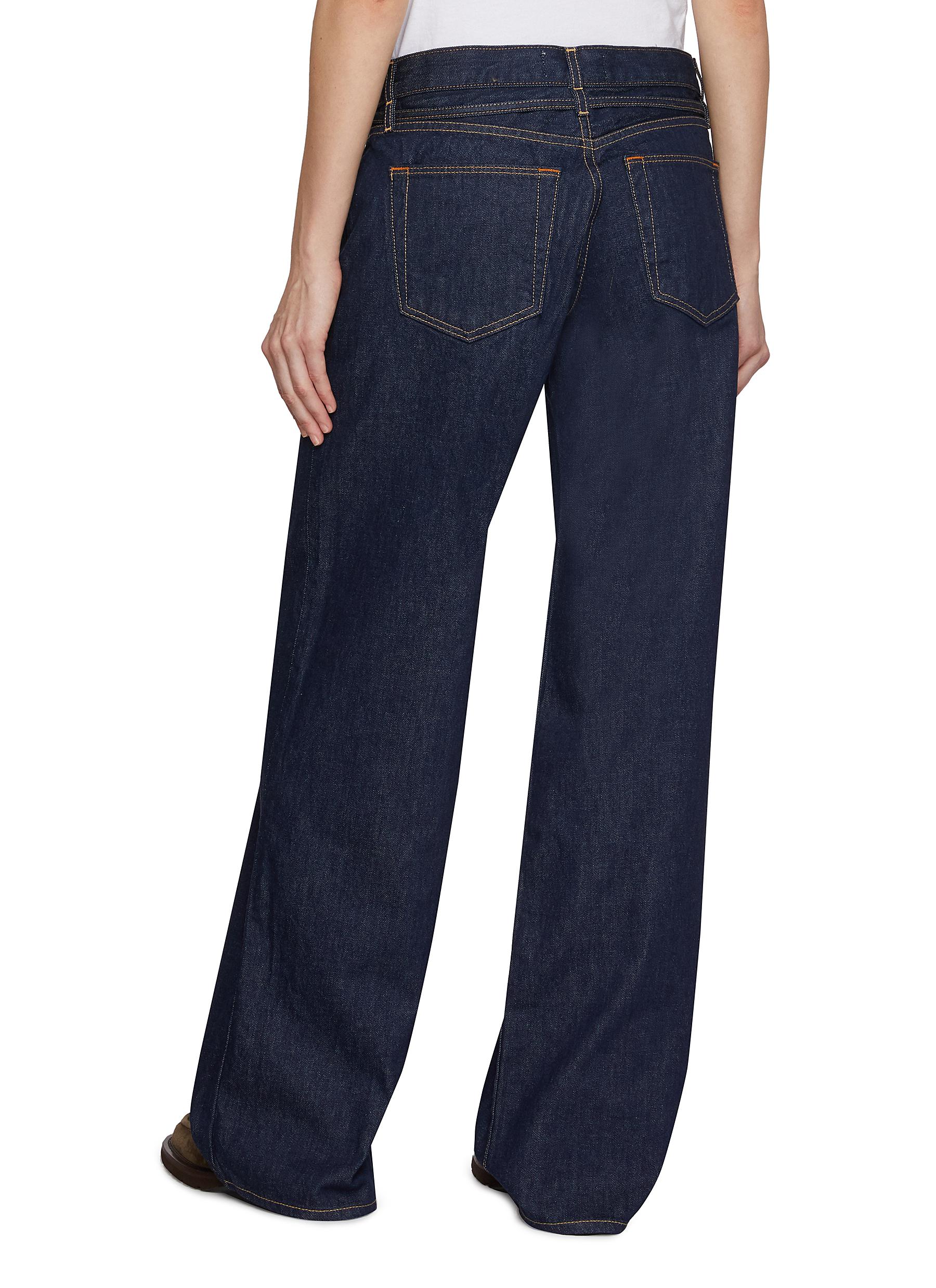 Mica Belted Wide Leg Jeans - Thumbnail 3