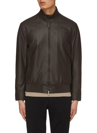 Main View - Click To Enlarge - BRIONI - Harringhton Leather Blouson Jacket