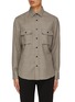Main View - Click To Enlarge - BRIONI - Chequered Wool Silk Shirt