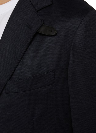  - BRIONI - Single Breasted Wool Silk Chequered Blazer