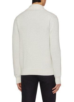 Back View - Click To Enlarge - BRIONI - Shawl Cashmere Wool Knit Cardigan