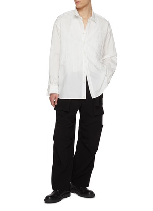 Figure View - Click To Enlarge - THE VIRIDI-ANNE - All Over Embroidered Cotton Shirt