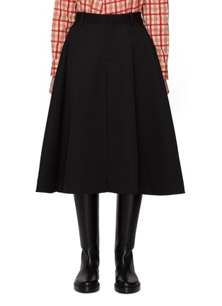 Main View - Click To Enlarge - BOTTEGA VENETA - Grain De Poudre Wool Full Skirt