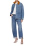 Figure View - Click To Enlarge - BOTTEGA VENETA - Turn Up Medium Wash Denim Jeans