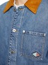  - BOTTEGA VENETA - Suede Collar Medium Wash Denim Workwear Jacket