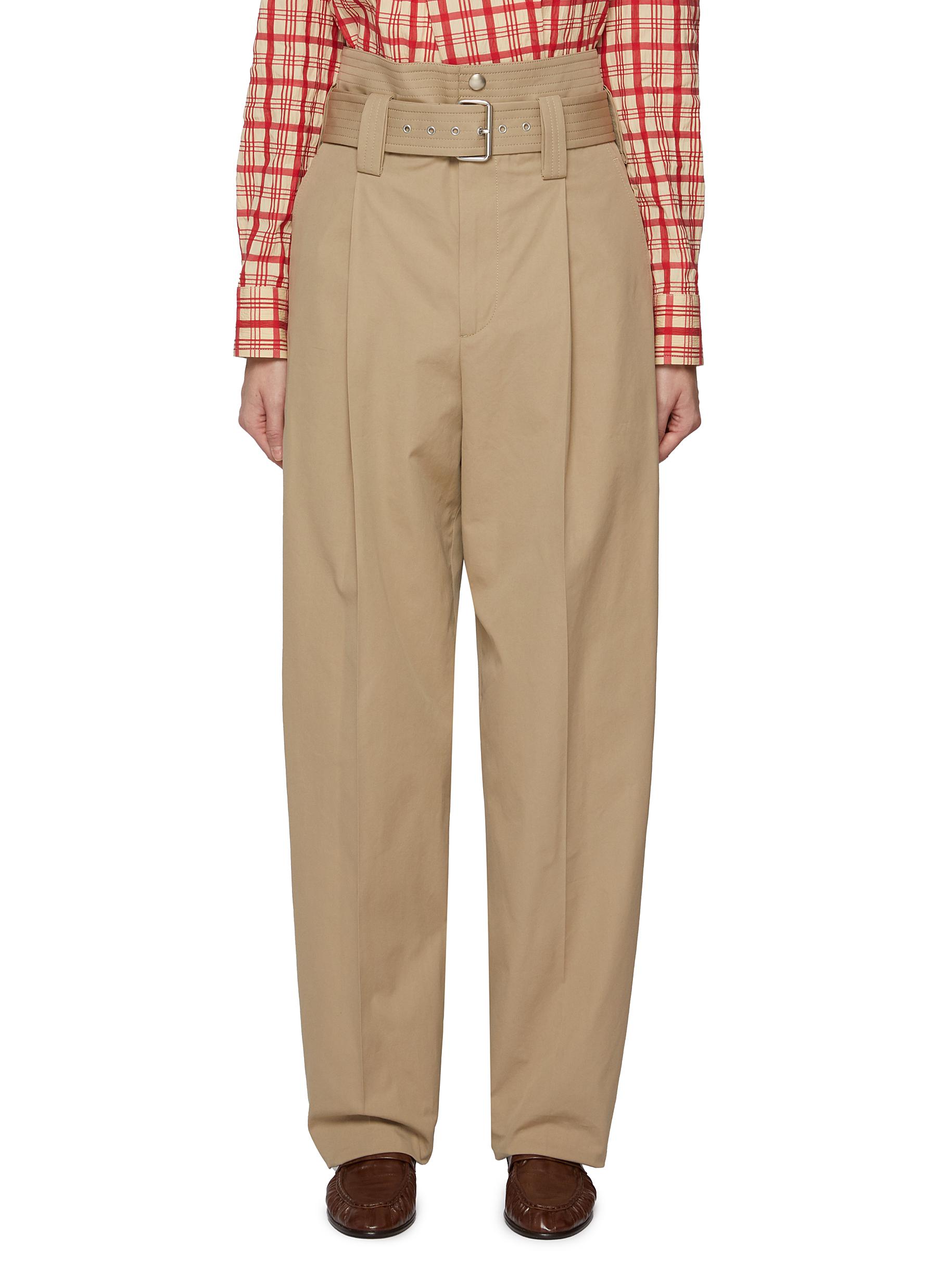 パンツ BOTTEGA VENETA HIGH WAIST BELTED TROUSERS BOTTEGA VENETA | Belted Paperbag Pants | Women | Lane Crawford