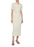 Figure View - Click To Enlarge - BOTTEGA VENETA - Wavy Wool Knit Midi Skirt