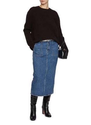 Figure View - Click To Enlarge - KHAITE - Genevieve Denim Skirt