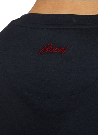  - BRIONI - Snake Embroidered Capsule Silk Cotton T-shirt