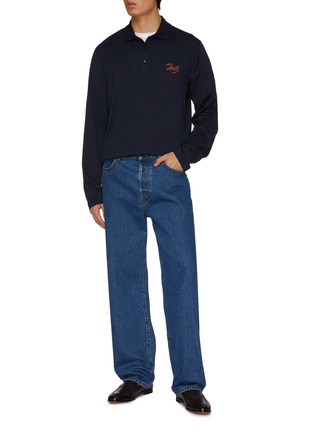 Figure View - Click To Enlarge - BRIONI - Year of the Snake Embroidery Cotton Polo Shirt
