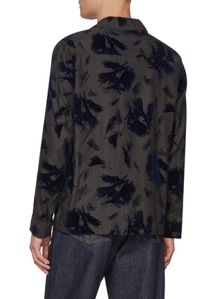 Back View - Click To Enlarge - TOGA VIRILIS - All Over Flocky Feather Printed Shirt