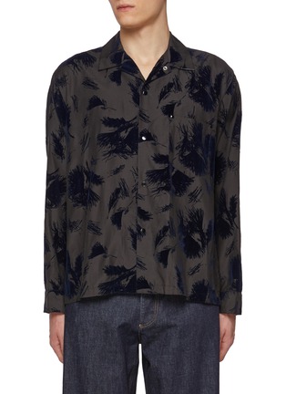 Main View - Click To Enlarge - TOGA VIRILIS - All Over Flocky Feather Printed Shirt