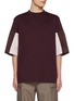 Main View - Click To Enlarge - TOGA VIRILIS - Hybrid Colour-Block Sleeve T-Shirt