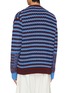 Back View - Click To Enlarge - TOGA VIRILIS - Patterned Sleeve  Striped Cardigan