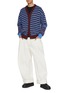 Figure View - Click To Enlarge - TOGA VIRILIS - Patterned Sleeve  Striped Cardigan