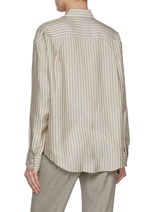 Back View - Click To Enlarge - THE ROW - Parave Striped Silk Shirt