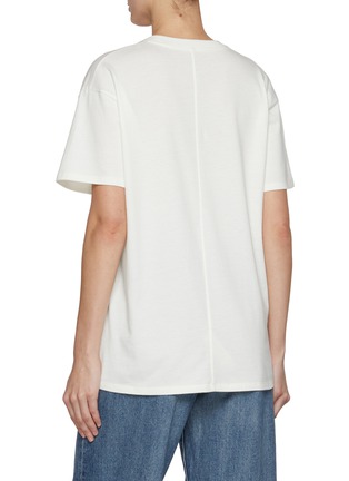 Back View - Click To Enlarge - THE ROW - Ash Cotton Silk T-shirt